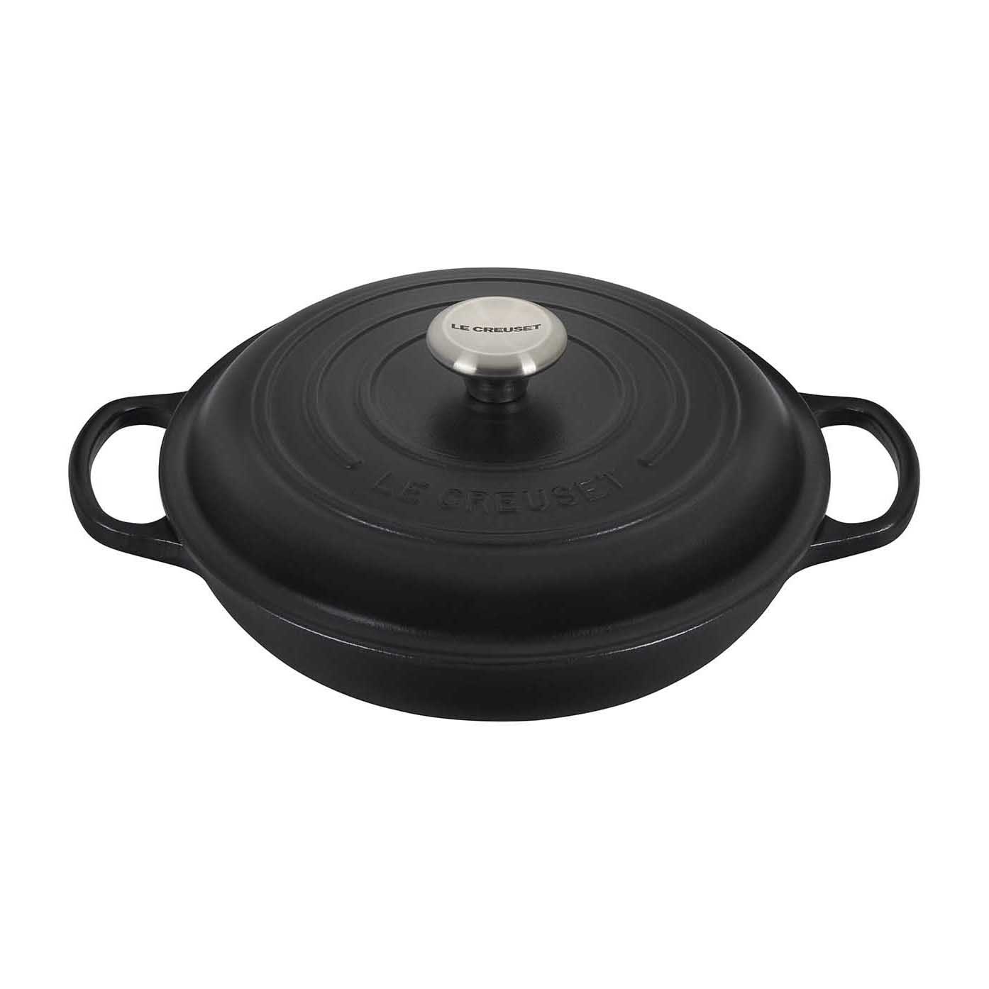 Le Creuset Cast Iron Shallow Casserole 26cm - Satin Black